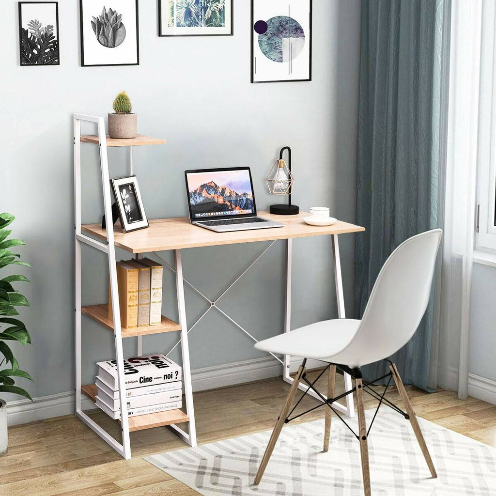 4 Tier Shelves Computer Desk X319