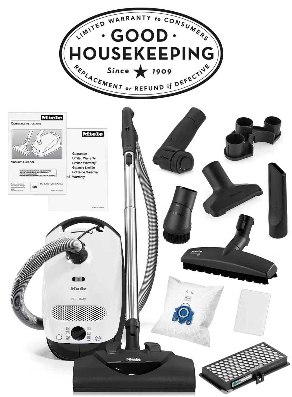 Lotus White Canister Vacuum W62928