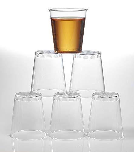 1000 Pack Clear Plastic 1.5oz Disposable Shot Glass D3634