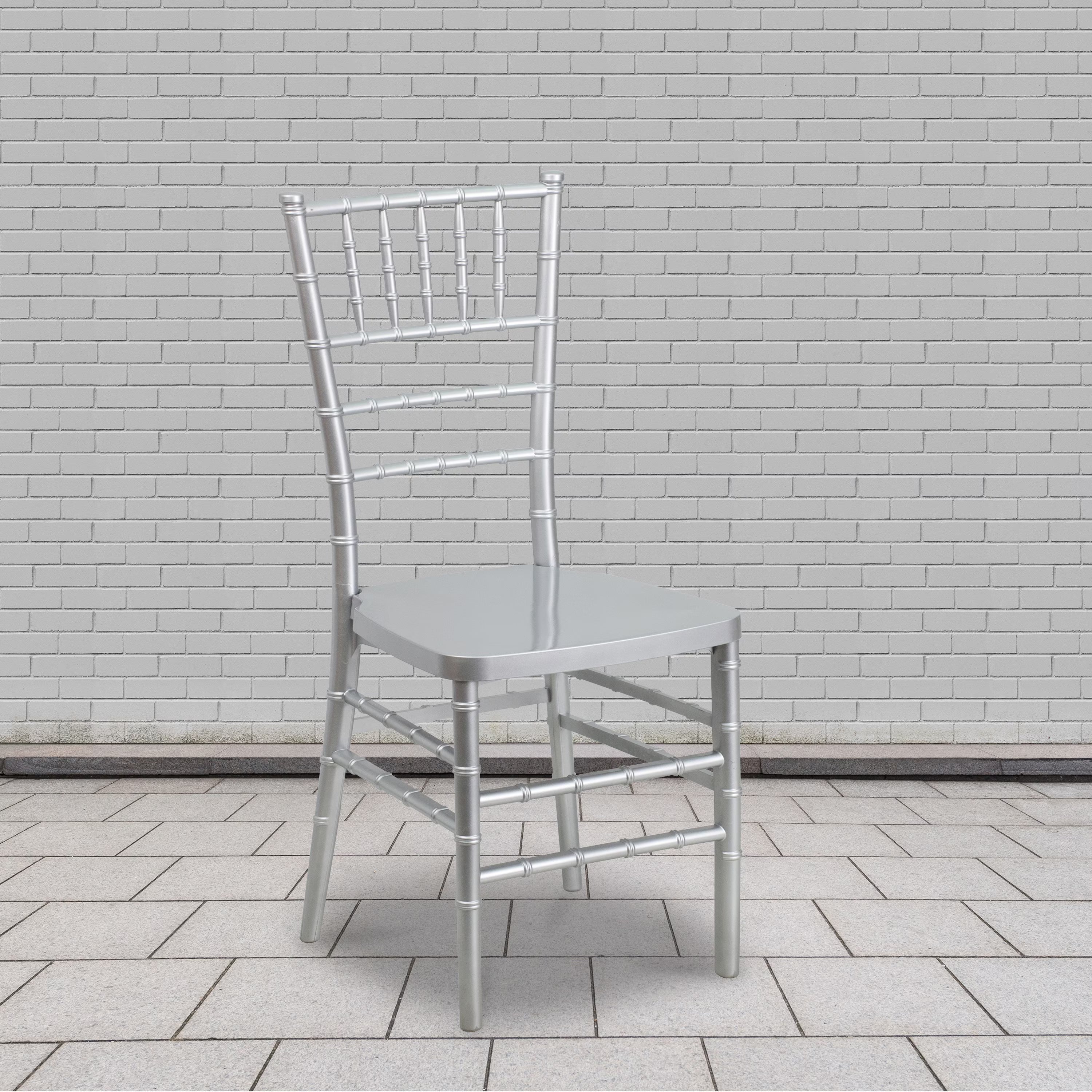 Silver Resin Stacking Chiavari Chair G15208
