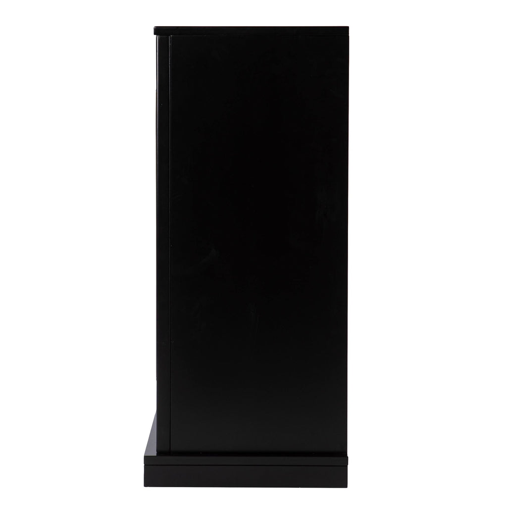 Black Wood Color Changing Fireplace V747