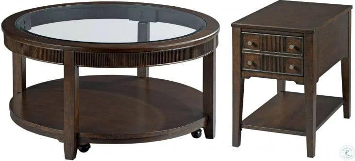 Warm Espresso Round Cocktail Table V489