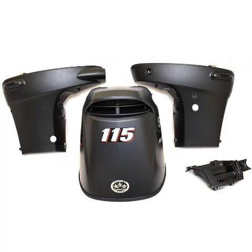 Matte Black 115 HP Boat Engine Cowling Kit (4PC) M151