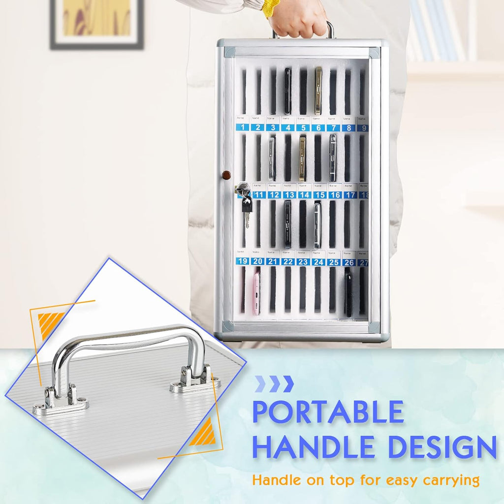 36 Slots Aluminum Alloy Pocket Chart Storage Cabinet Q1752