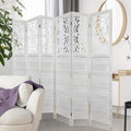 White 6 Panel Room Divider Y807