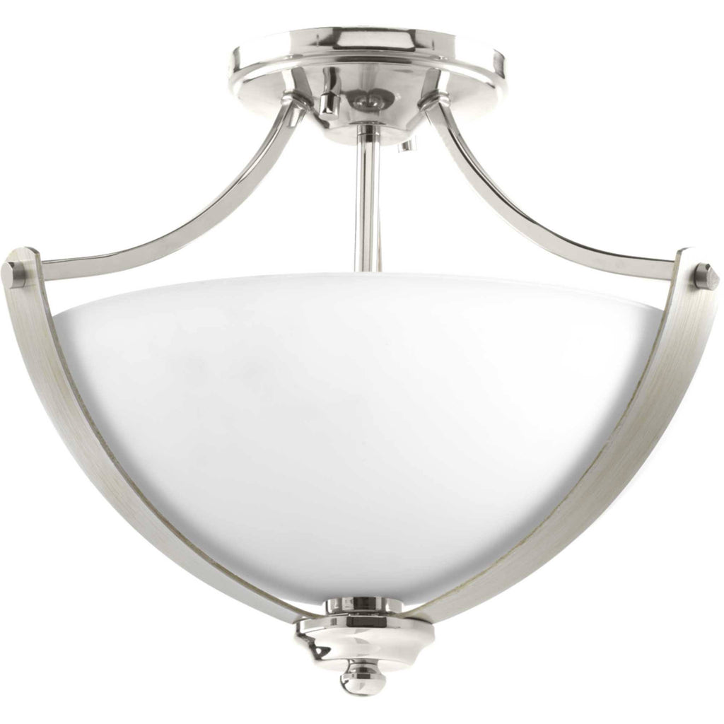 Polished Nickel Two-Light Semi-Flush Convertible Y44021