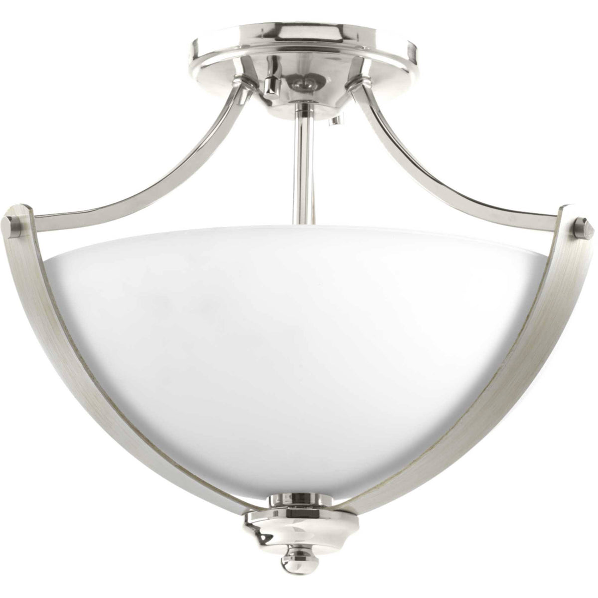 Polished Nickel Two-Light Semi-Flush Convertible Y44021