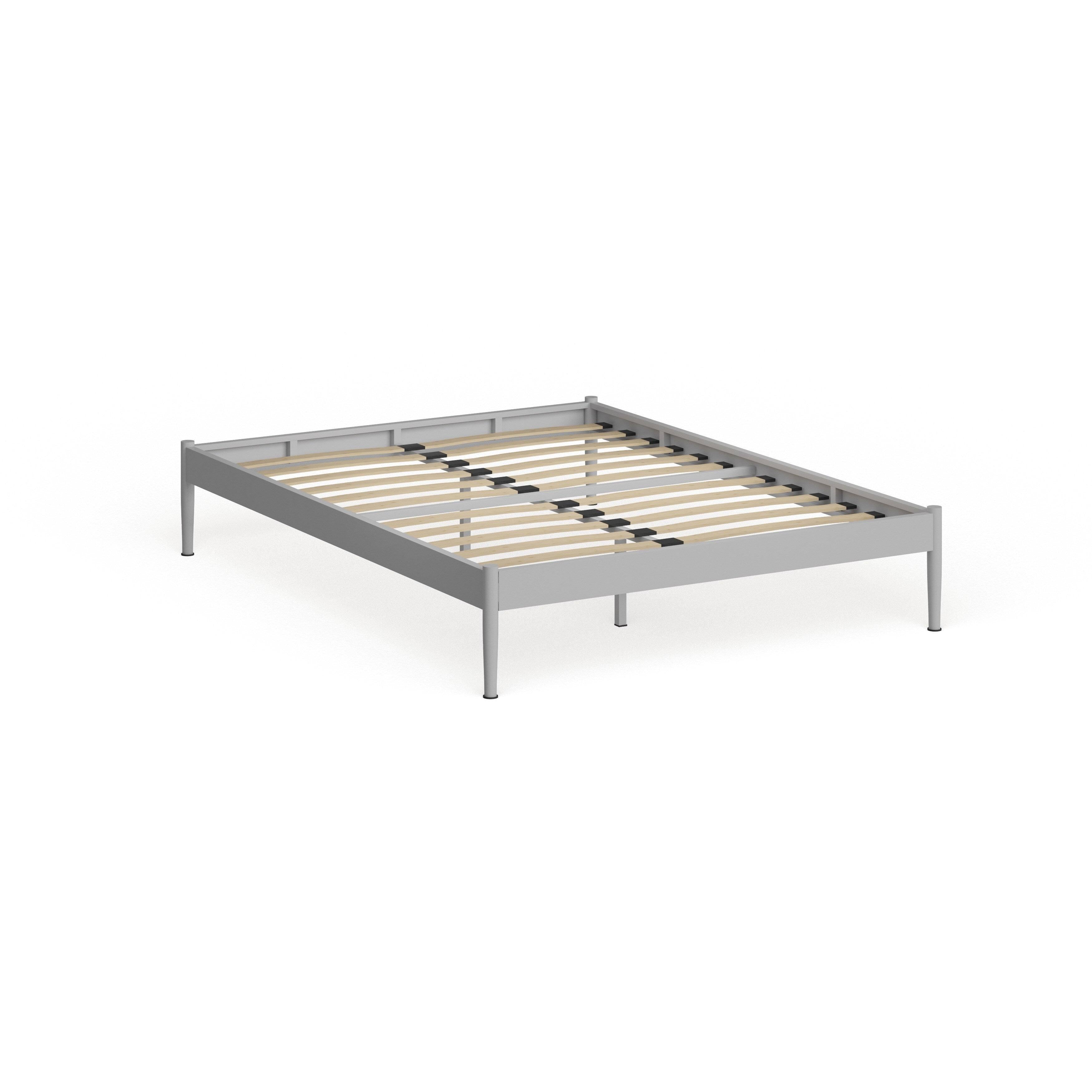 King Stainless Steel Grey Bed Frame N662